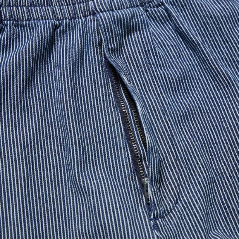 Blue Uniqlo Cotton Relaxed Ankle Women Pants | 8101517