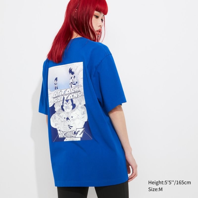 Blue Uniqlo Dragon Ball Ut Short-sleeve Graphic Men T Shirts | 4889625