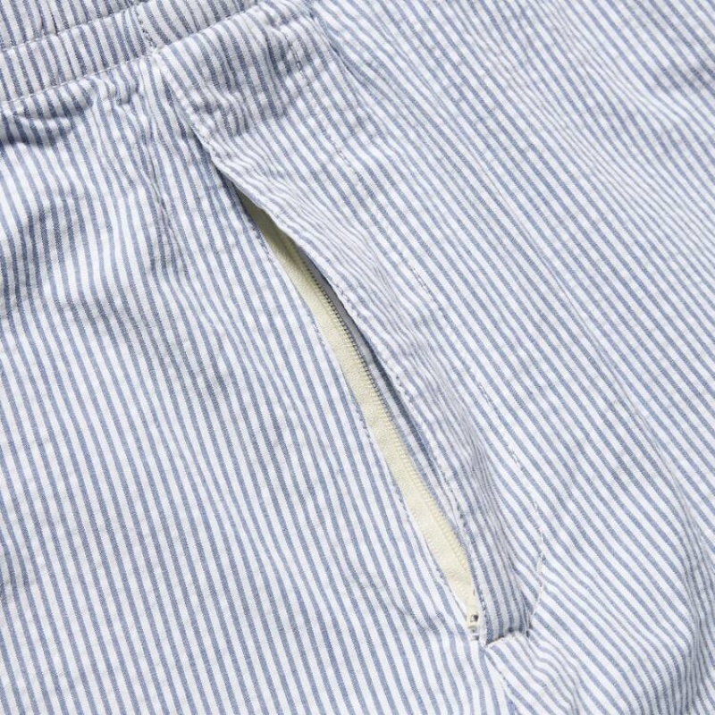 Blue Uniqlo Dry Stretch Seersucker Easy Men Shorts | 8297848