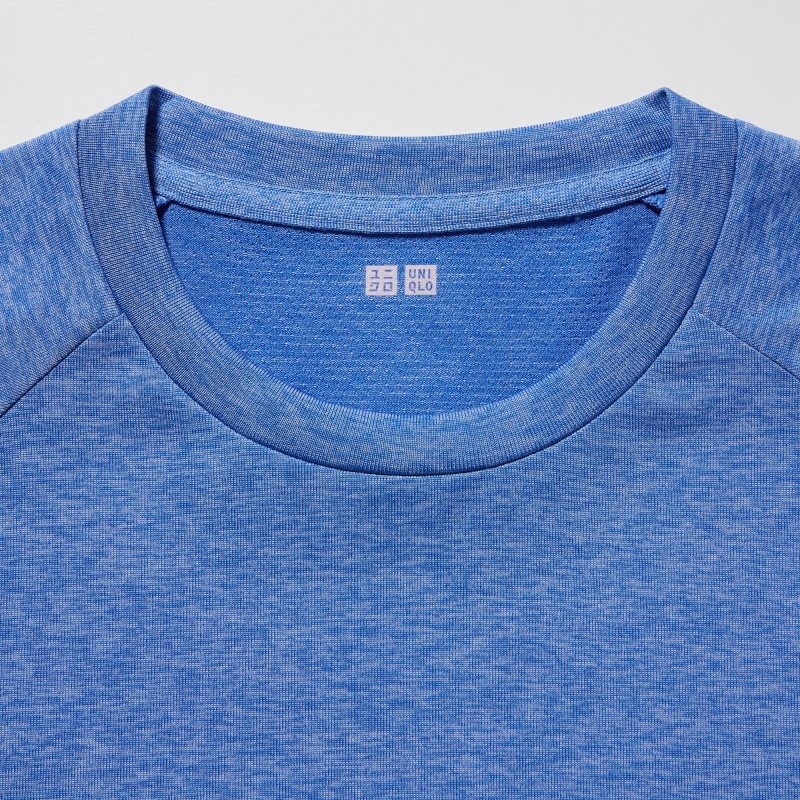 Blue Uniqlo Dry-ex Crew Neck Short-sleeve Men T Shirts | 5264402