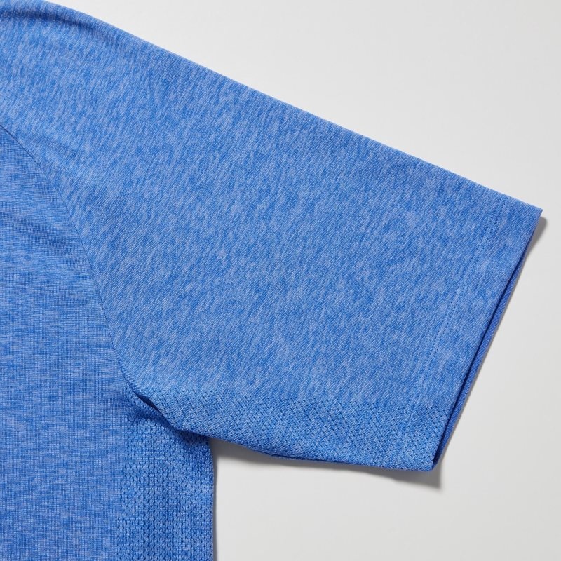 Blue Uniqlo Dry-ex Crew Neck Short-sleeve Men T Shirts | 5264402