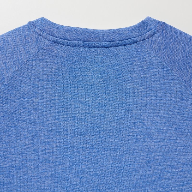 Blue Uniqlo Dry-ex Crew Neck Short-sleeve Men T Shirts | 5264402