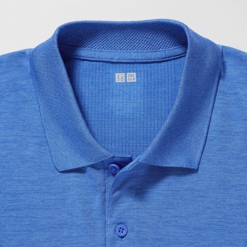 Blue Uniqlo Dry-ex Men Polo Shirts | 7898890