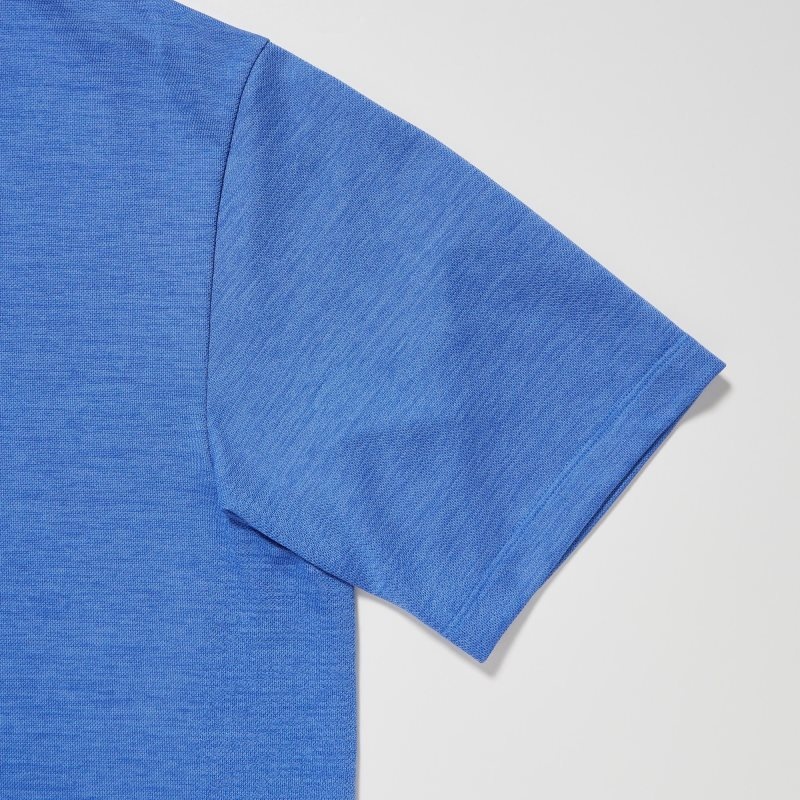Blue Uniqlo Dry-ex Men Polo Shirts | 7898890