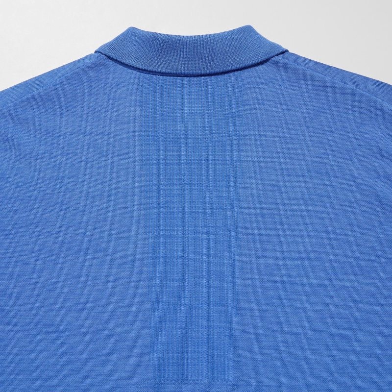 Blue Uniqlo Dry-ex Men Polo Shirts | 7898890