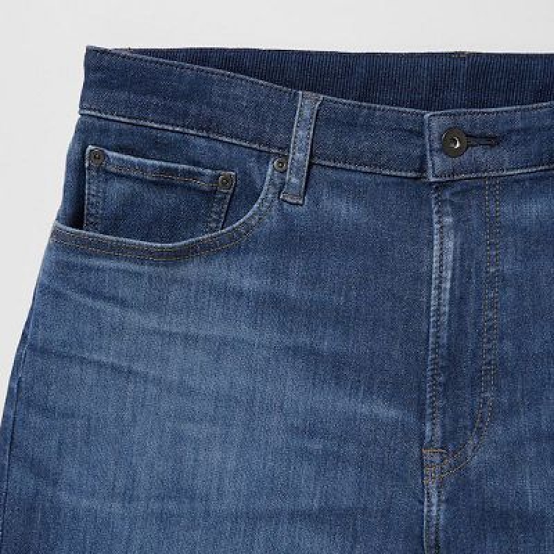 Blue Uniqlo EZY Ultra Stretch Women Jeans | 8495166