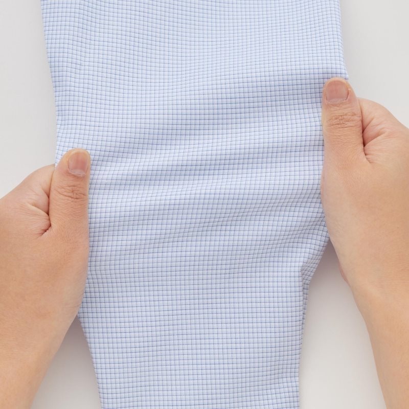 Blue Uniqlo Easy Care Checked Stretch Slim-fit Long-sleeve Men Shirts | 9856506