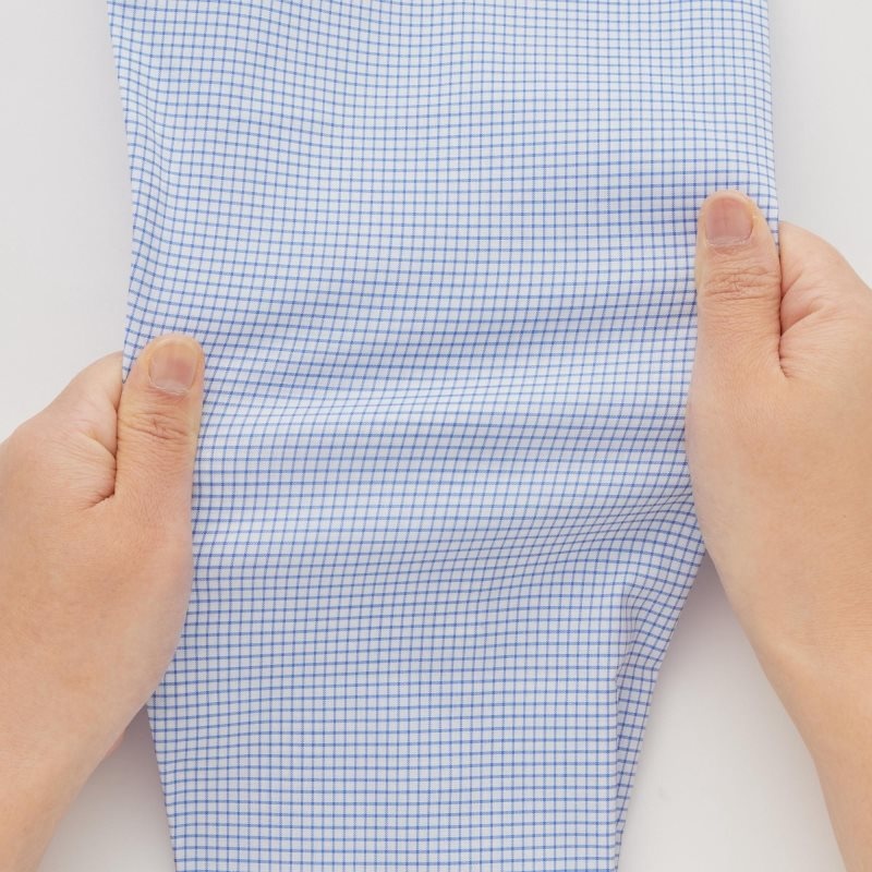 Blue Uniqlo Easy Care Checked Stretch Slim-fit Long-sleeve Men Shirts | 8110320