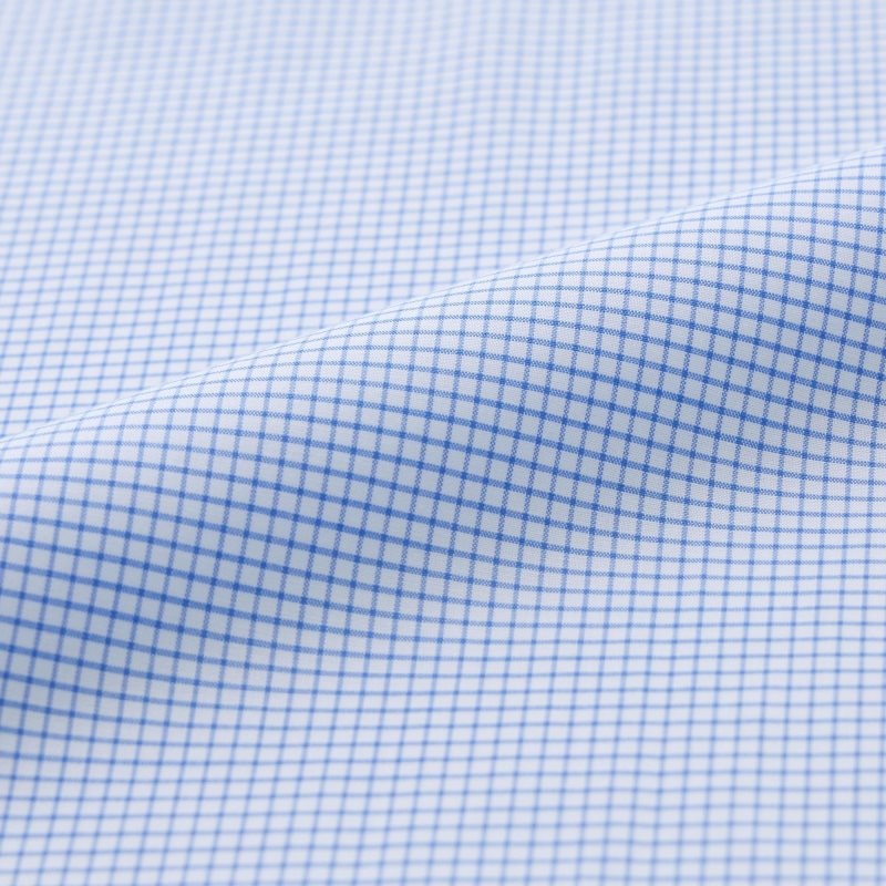 Blue Uniqlo Easy Care Checked Stretch Slim-fit Long-sleeve Men Shirts | 8110320