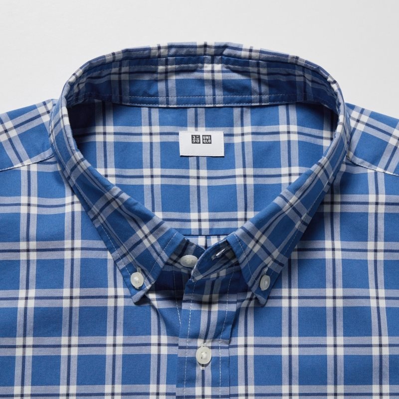 Blue Uniqlo Extra Fine Cotton Broadcloth Long-sleeve Men Shirts | 3973005