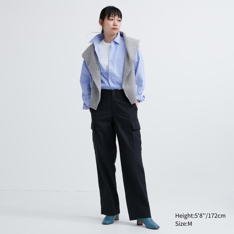 Blue Uniqlo Extra Fine Cotton Broadcloth Striped Long-sleeve Men Shirts | 5781818