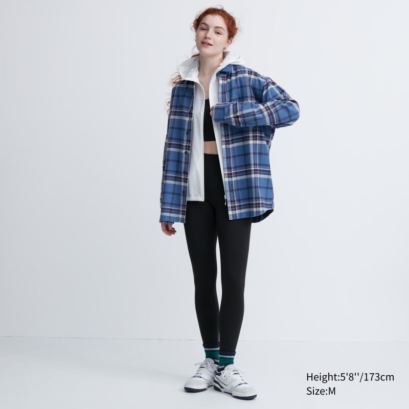 Blue Uniqlo Flannel Checked Long-sleeve Men Shirts | 4508868