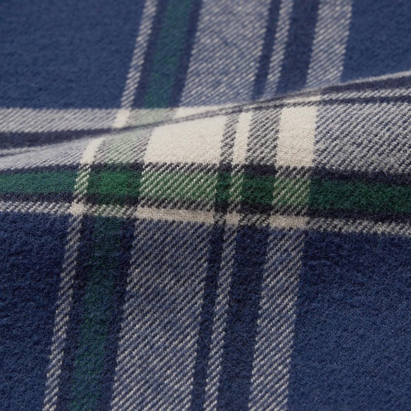 Blue Uniqlo Flannel Checked Long-sleeve Men Shirts | 6480048