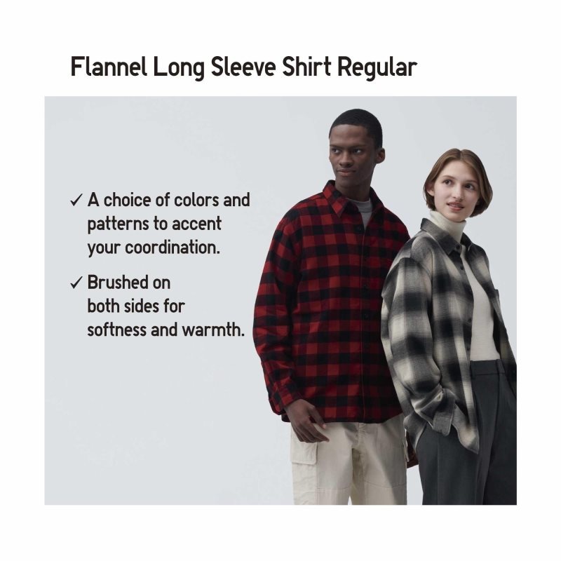 Blue Uniqlo Flannel Checked Long-sleeve Men Shirts | 578498
