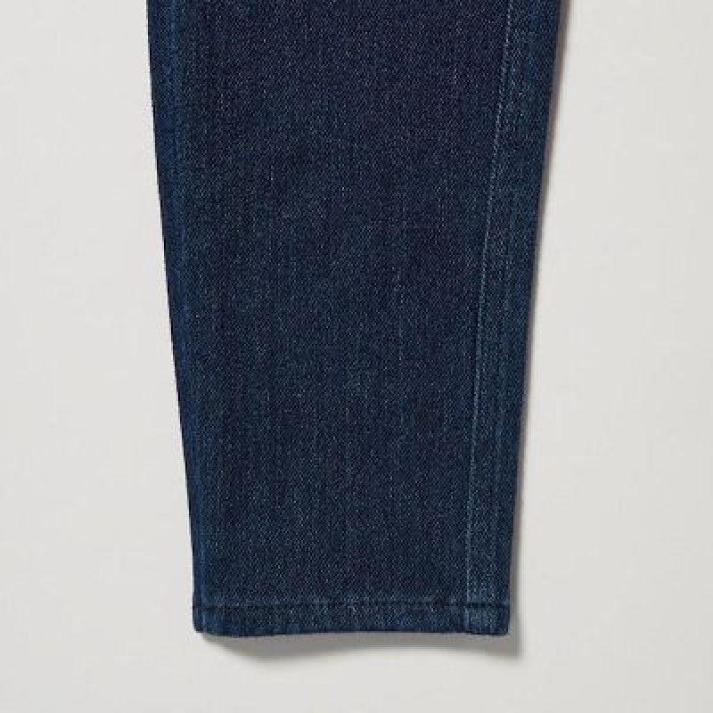 Blue Uniqlo HEATTECH Ultra Stretch High-Rise Denim Women Pants | 2102433