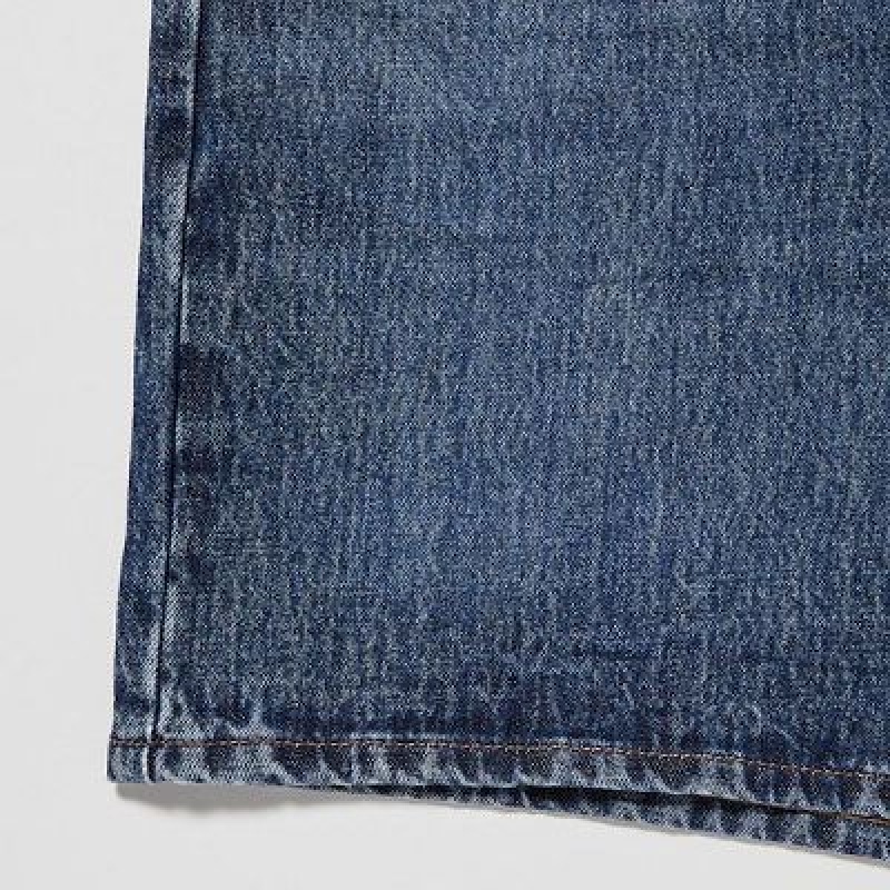Blue Uniqlo High-Rise Denim Women Shorts | 1927283
