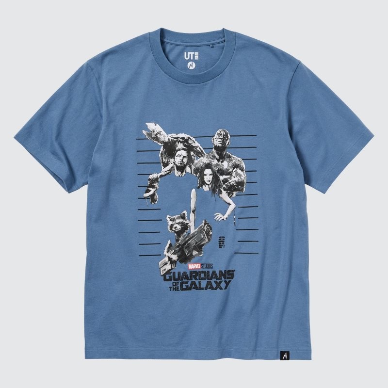 Blue Uniqlo Marvel Art Collection By Mondo Ut Short Sleeve Graphic Men T Shirts | 7154583