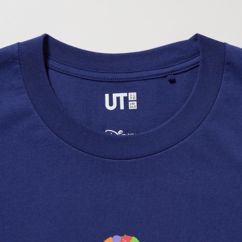 Blue Uniqlo Mickey Stands UT Short-Sleeve Women T Shirts | 5193603