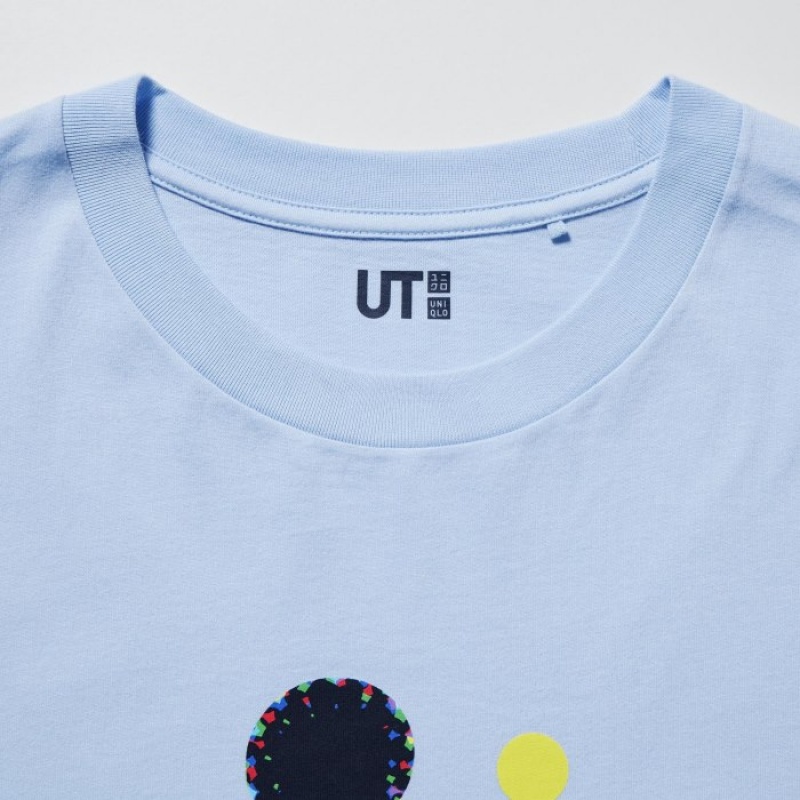 Blue Uniqlo Mickey Stands UT Short Sleeve Women T Shirts | 7155360