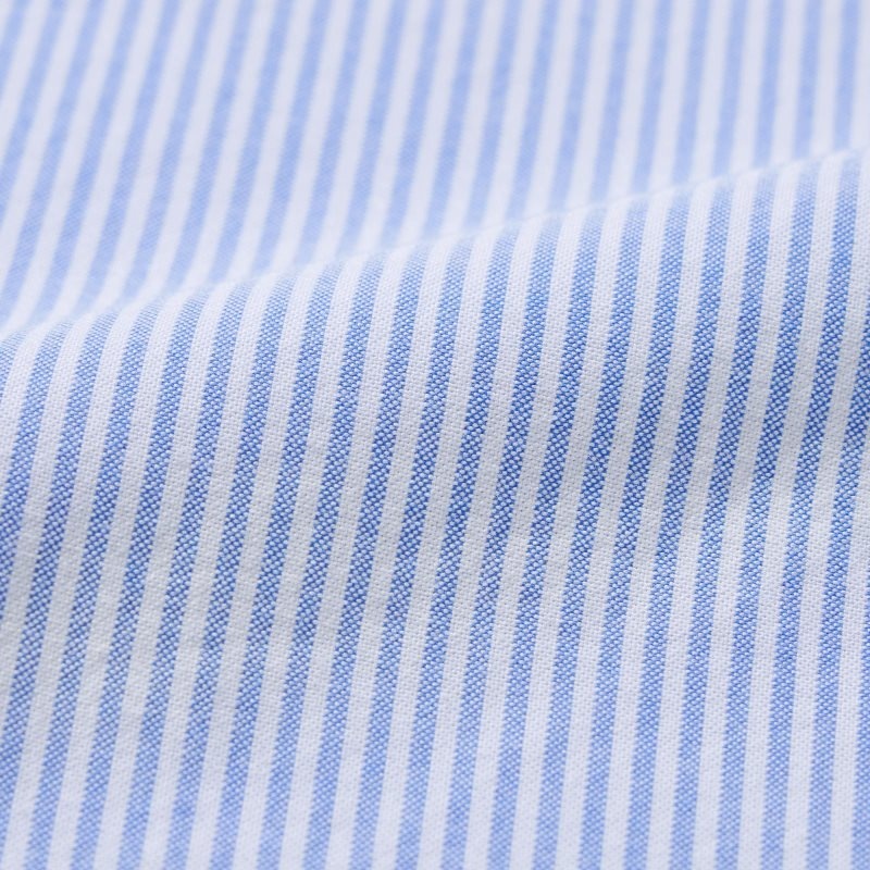 Blue Uniqlo Oxford Striped Slim Fit Long-sleeve Men Shirts | 5192175