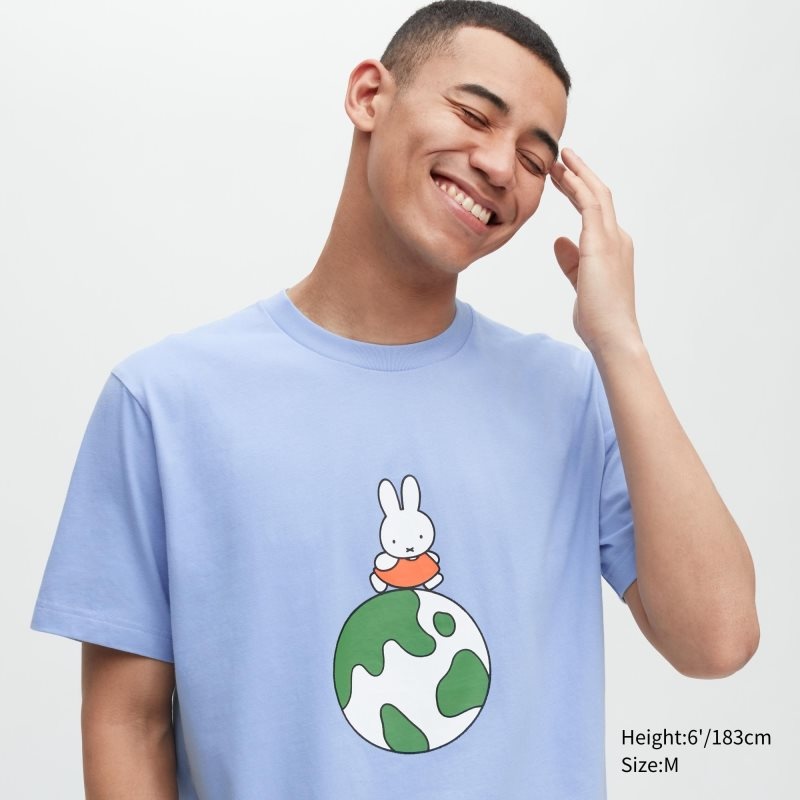 Blue Uniqlo Peace For All Dick Bruna Short-sleeve Graphic Men T Shirts | 2874678