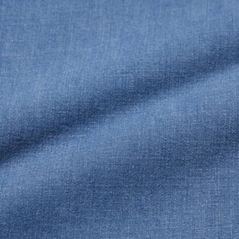Blue Uniqlo Relaxed Fit Ankle Length Men Pants | 9597496