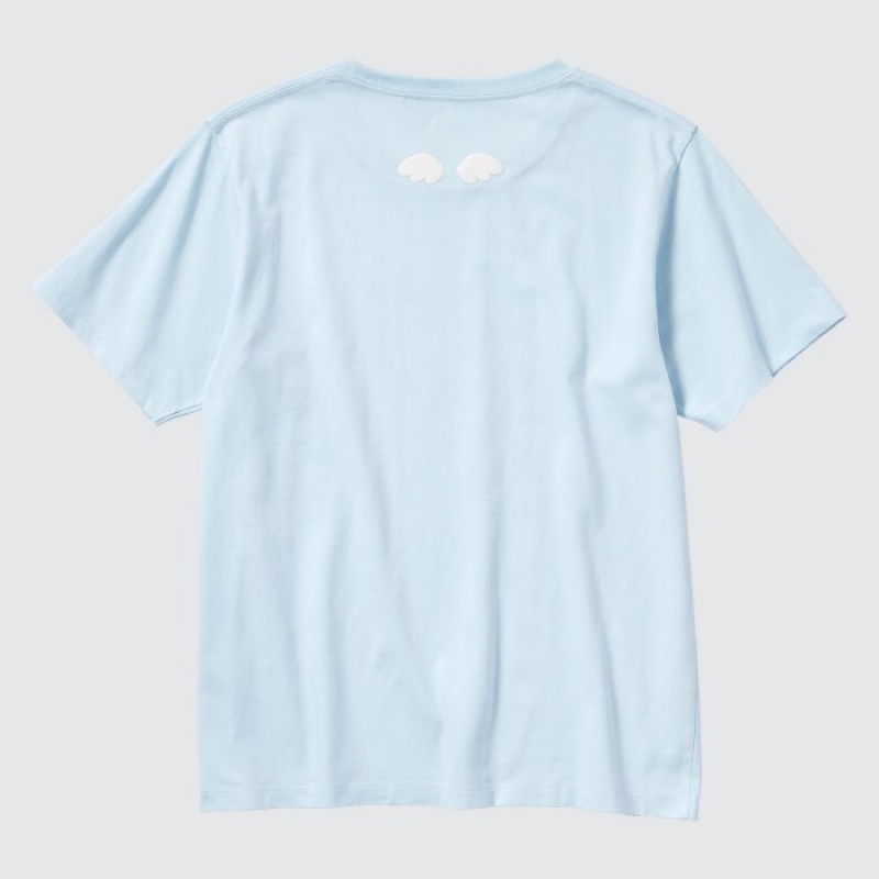 Blue Uniqlo Sanrio characters UT Short-Sleeve Women T Shirts | 4783586