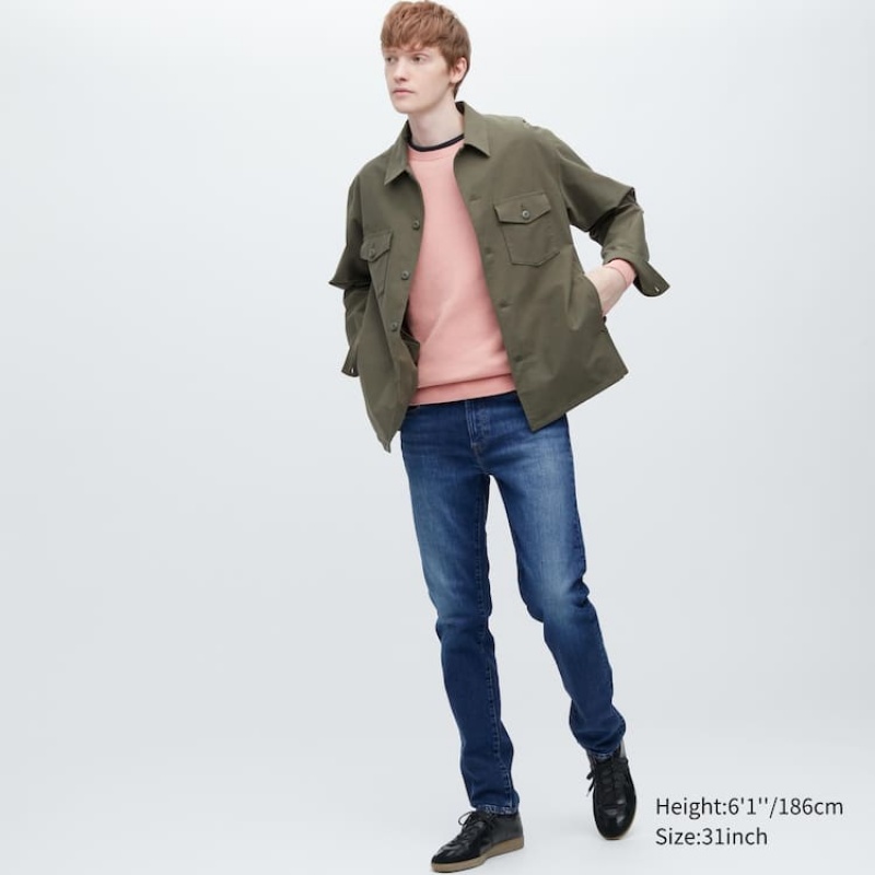Blue Uniqlo Slim Fit Men Jeans | 2011242