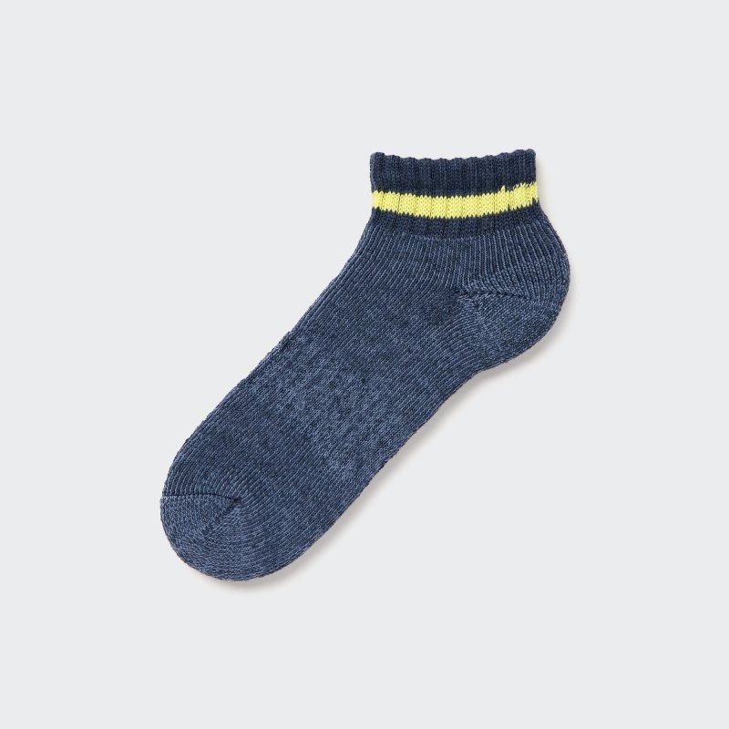 Blue Uniqlo Soft Pile Short Men Socks | 4808806