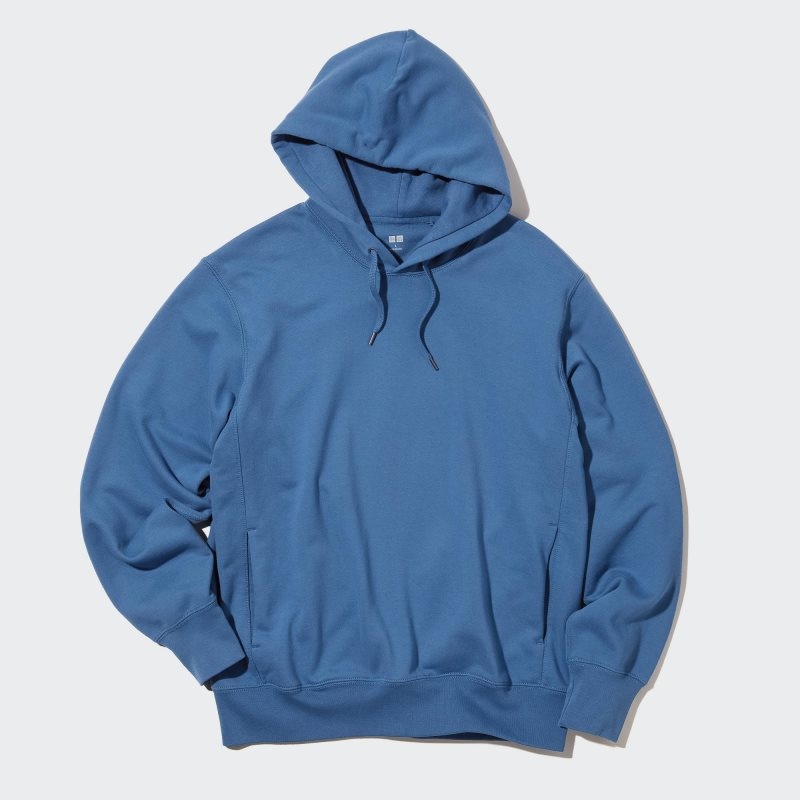 Blue Uniqlo Sweat Pullover Long-sleeve Men Hoodie | 1409879