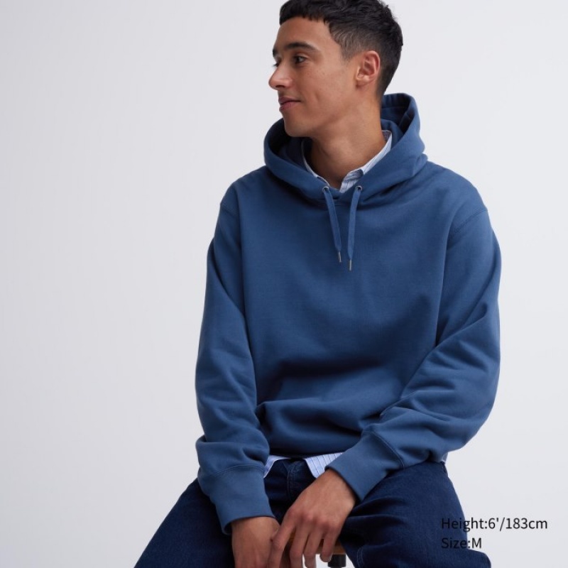 Blue Uniqlo Sweat Pullover Women Hoodie | 5873973