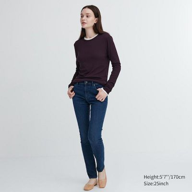 Blue Uniqlo Ultra Stretch Women Jeans | 2830625