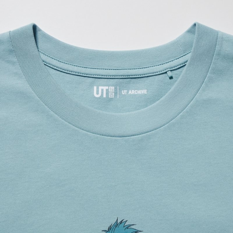 Blue Uniqlo Ut Archive Ut Bleach Short-sleeve Graphic Men T Shirts | 1424170