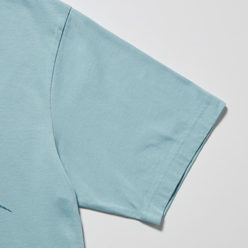 Blue Uniqlo Ut Archive Ut Bleach Short-sleeve Graphic Men T Shirts | 1424170