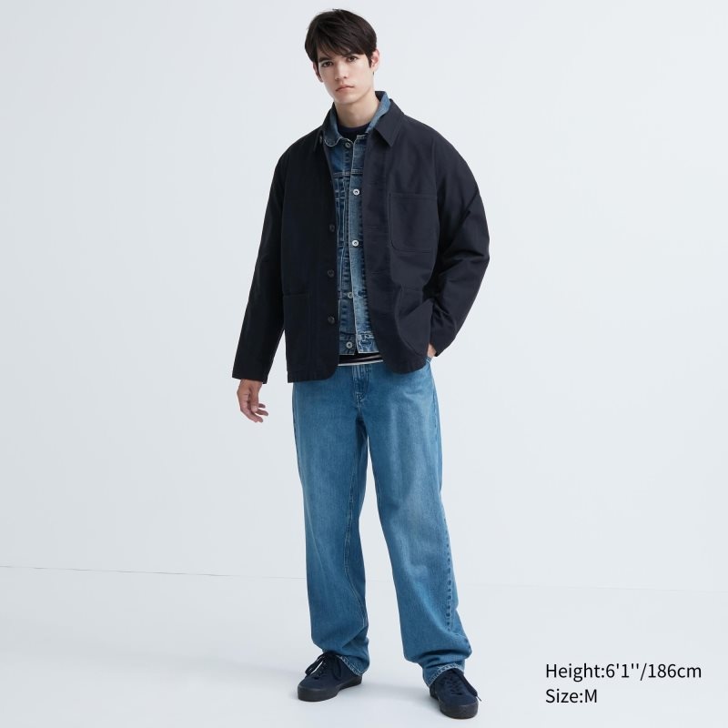 Blue Uniqlo Utility Men Jackets | 6725256