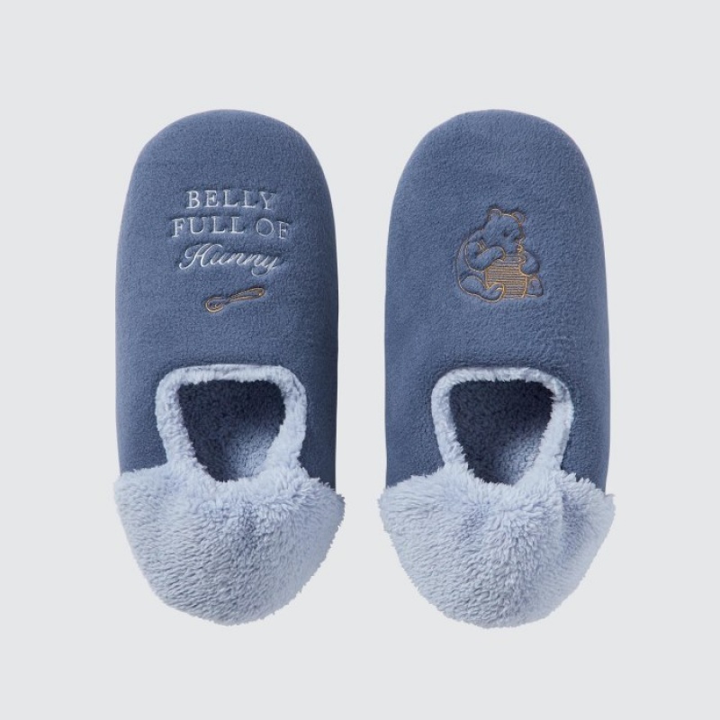 Blue Uniqlo Winnie the Pooh Collection Women Slippers | 2297416