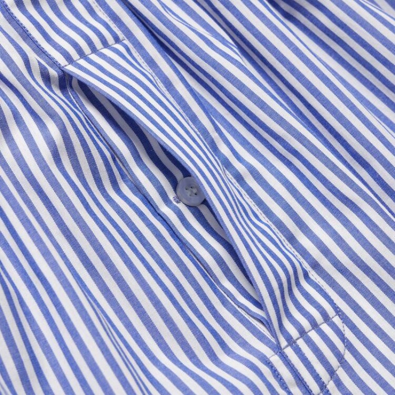 Blue Uniqlo Woven London Striped Boxer Men Underwear | 7367561
