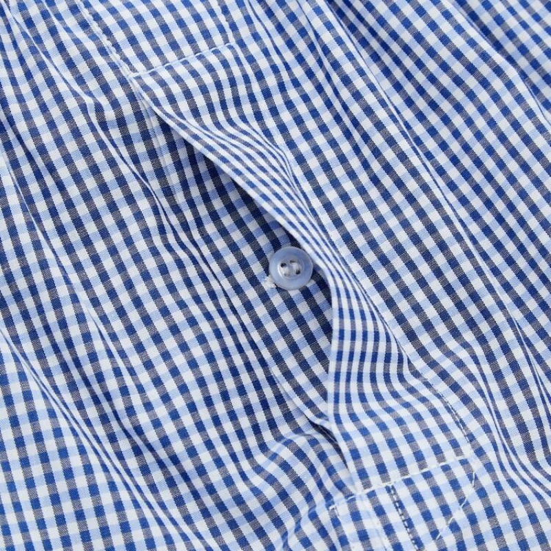 Blue Uniqlo Woven Multicoloured Checked Boxer Men Underwear | 6351926