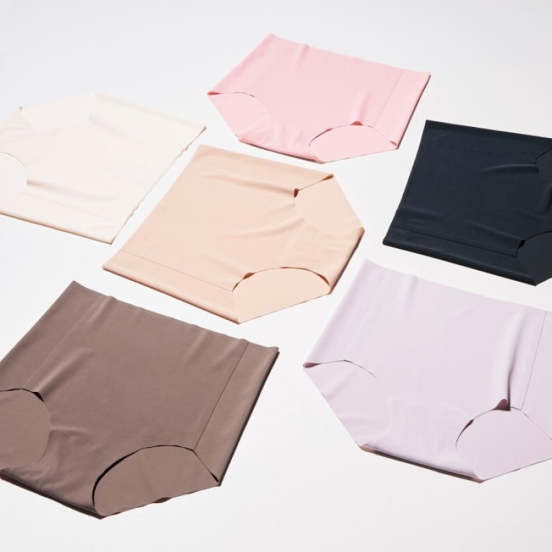 Brown Uniqlo AIRism Ultra Seamless High-Rise Women Briefs | 8578239