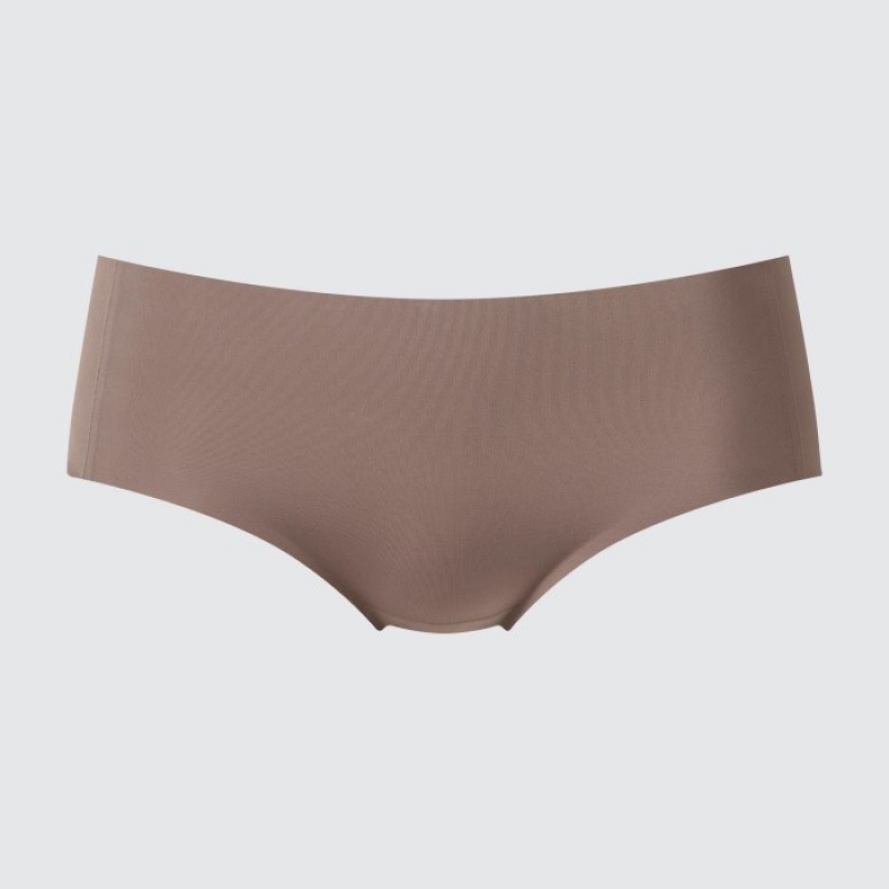 Brown Uniqlo AIRism Ultra Seamless Hiphugger Women Briefs | 9565773