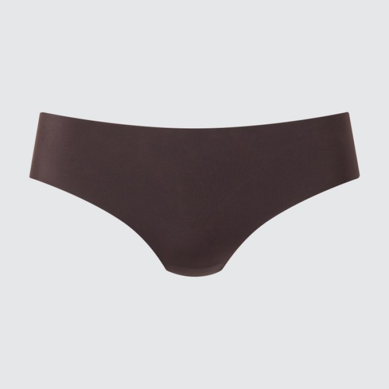 Brown Uniqlo AIRism Ultra Seamless Regular Women Briefs | 4098628