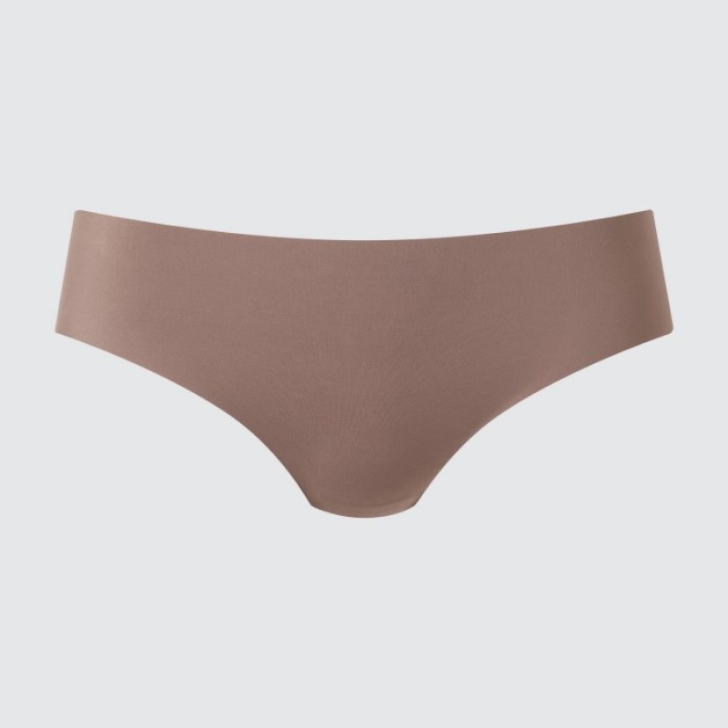 Brown Uniqlo AIRism Ultra Seamless Regular Women Briefs | 6144851
