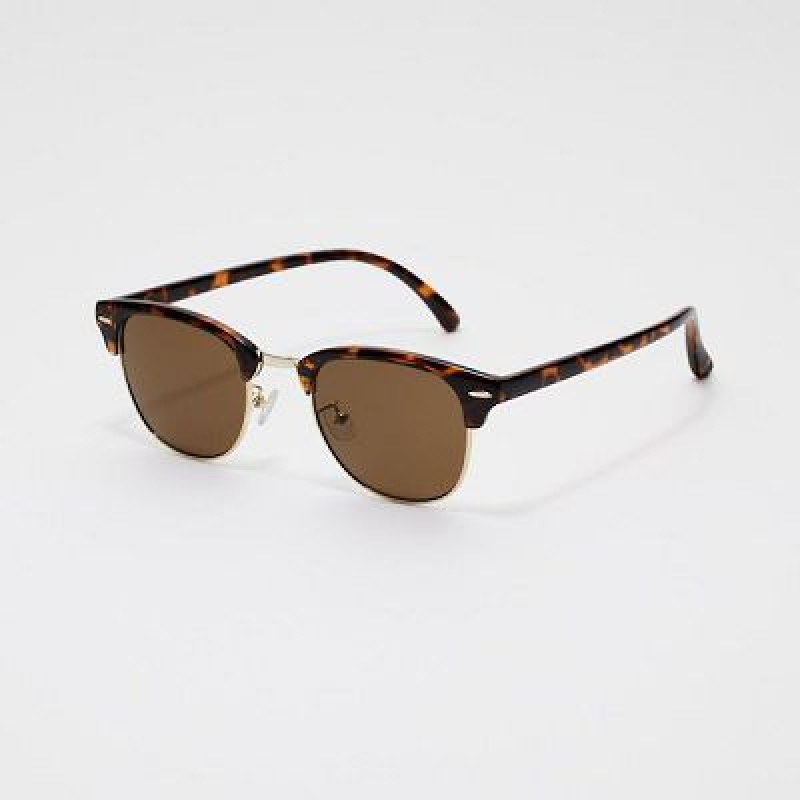 Brown Uniqlo Browline Women Sunglasses | 8618509