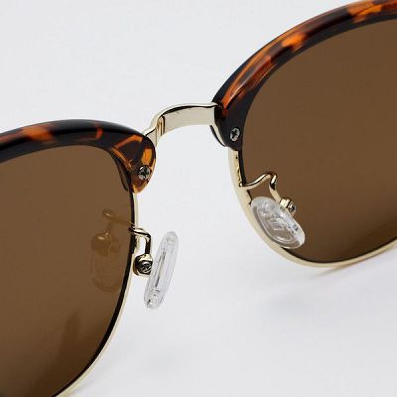Brown Uniqlo Browline Women Sunglasses | 8618509