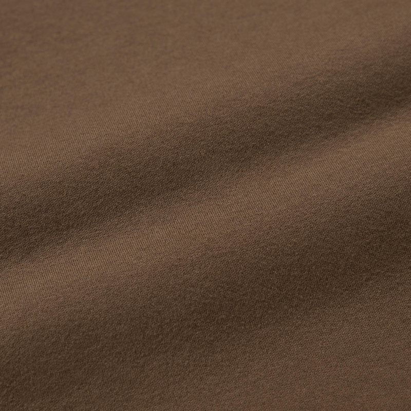 Brown Uniqlo Brushed Cotton Turtleneck Long-sleeve Men T Shirts | 9737924