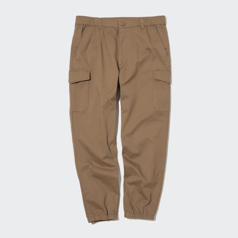 Brown Uniqlo Cargo Jogger Men Pants | 6878994