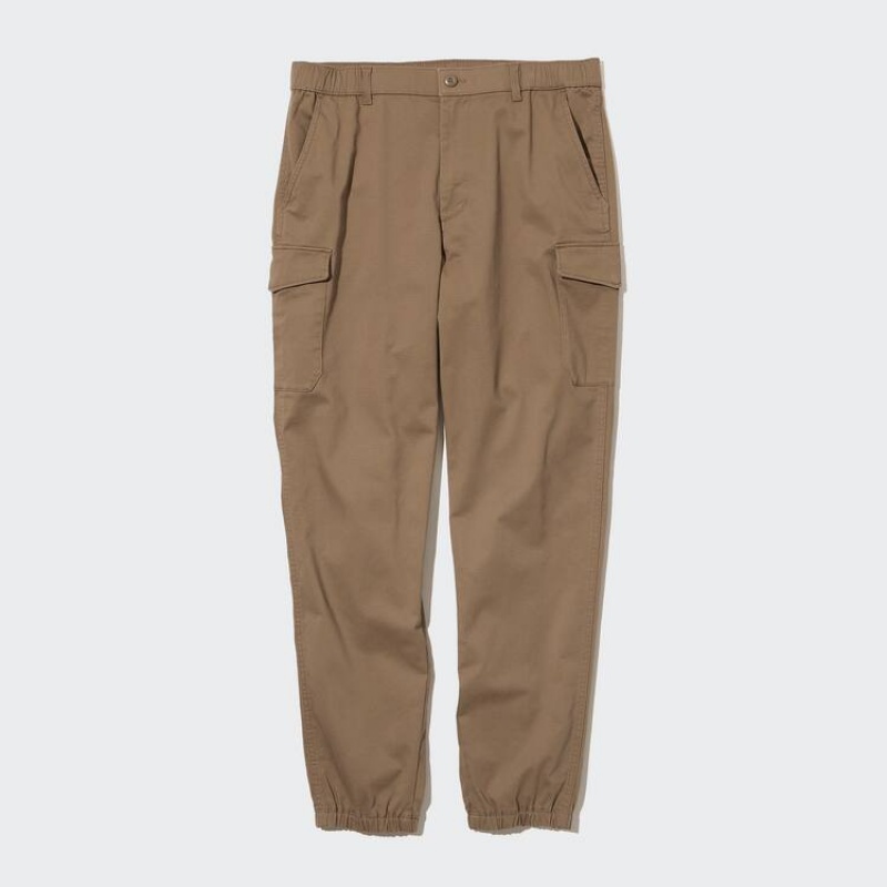 Brown Uniqlo Cargo Jogger Men Pants | 9264383