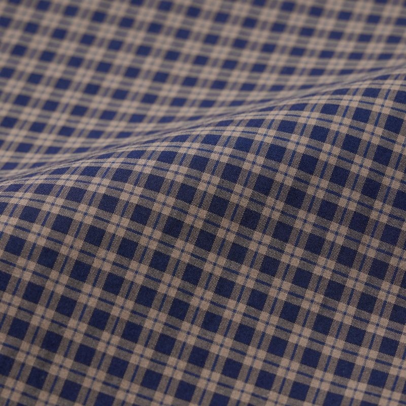 Brown Uniqlo Extra Fine Cotton Broadcloth Checked Long-sleeve Men Shirts | 5946019