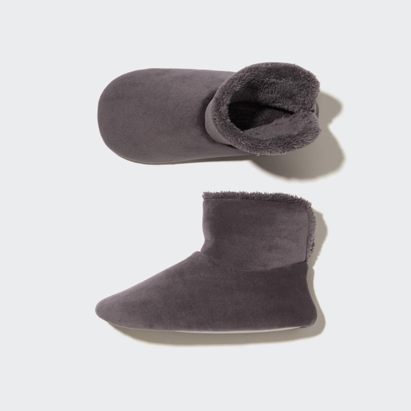 Brown Uniqlo Fleece Room Velour Men Slippers | 4577989