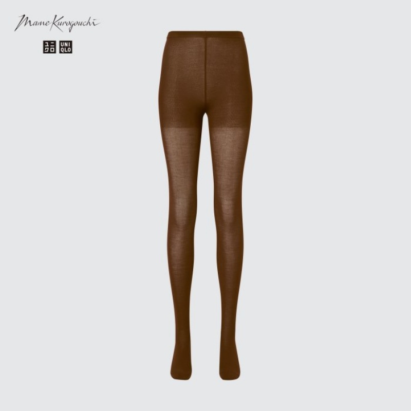 Brown Uniqlo HEATTECH Knitted Sheer Women Tight | 9302207